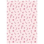 8 Carte di riso in A6 Backgrounds Candy Christmas