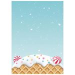 8 Carte di riso in A6 Backgrounds Candy Christmas