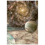 8 Carte di riso in A6 Backgrounds Cosmos