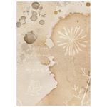 8 Carte di riso in A6 Backgrounds Flowers and Poems