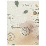 8 Carte di riso in A6 Backgrounds Flowers and Poems