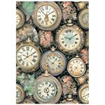 8 Carte di riso in A6 Backgrounds Gardens of Time