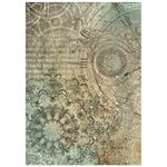 8 Carte di riso in A6 Backgrounds Gardens of Time