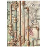 8 Carte di riso in A6 Backgrounds Gardens of Time