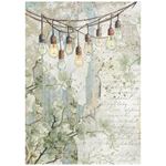 8 Carte di riso in A6 Backgrounds Herbarium Silvae