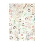 8 Carte di riso in A6 Backgrounds Orchids and Cats
