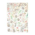 8 Carte di riso in A6 Backgrounds Orchids and Cats