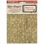 8 Carte di riso in A6 Backgrounds Oriental Garden