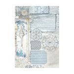 8 Carte di riso in A6 Backgrounds Silent Sea