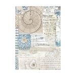 8 Carte di riso in A6 Backgrounds Silent Sea