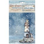 8 Carte di riso in A6 Backgrounds Silent Sea