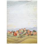 8 Carte di riso in A6 Backgrounds Whispering Woods