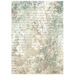 8 Carte di riso in A6 Backgrounds White Christmas