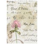 8 Carte di riso in A6 Flowers and Poems