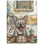 8 Carte di riso in A6 Furry Friends 2