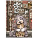 8 Carte di riso in A6 Furry Friends 2