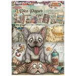 8 Carte di riso in A6 Furry Friends 2
