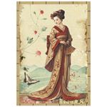 8 Carte di riso in A6 Oriental Garden