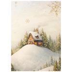 8 Carte di riso in A6 Silent Night