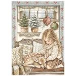 8 Carte di riso in A6 White Christmas