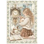8 Carte di riso in A6 White Christmas