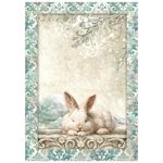 8 Carte di riso in A6 White Christmas