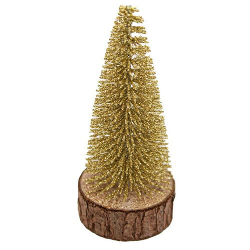 Albero innevato oro cm 9h