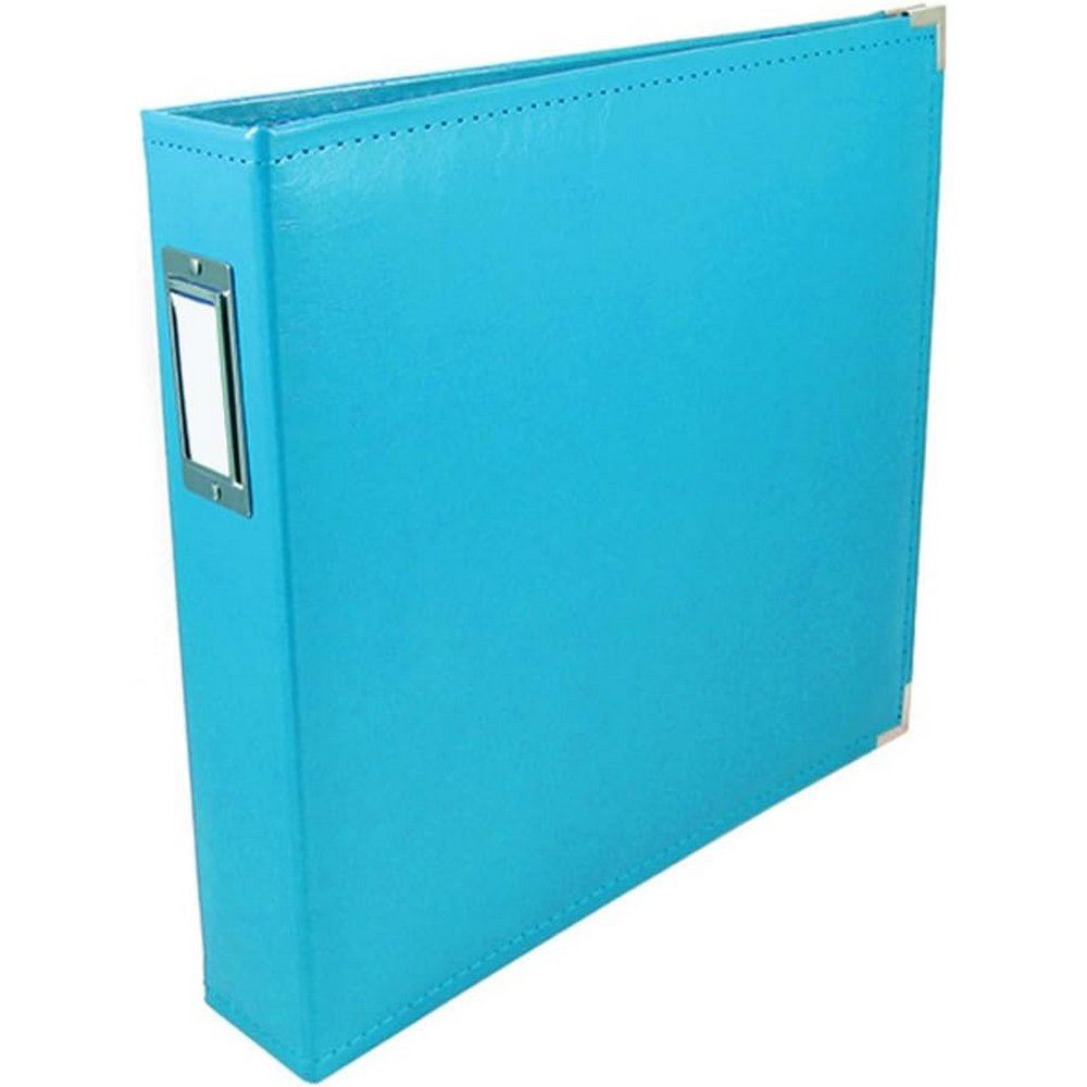 Craftelier Album Ad Anelli In Ecopelle Blu Marino 33x38 Cm - Perfetto Per Scrapbooking E Foto 12x12" Con 5 Bustine Protettive