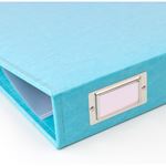 Album ad anelli in ecopelle colore Acqua
