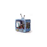 Ambientazione 3D in legno Welcome to New York Tv Retrò con luci led