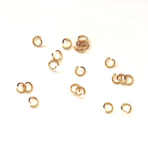 Anellini tondi apribili colore oro 4 mm