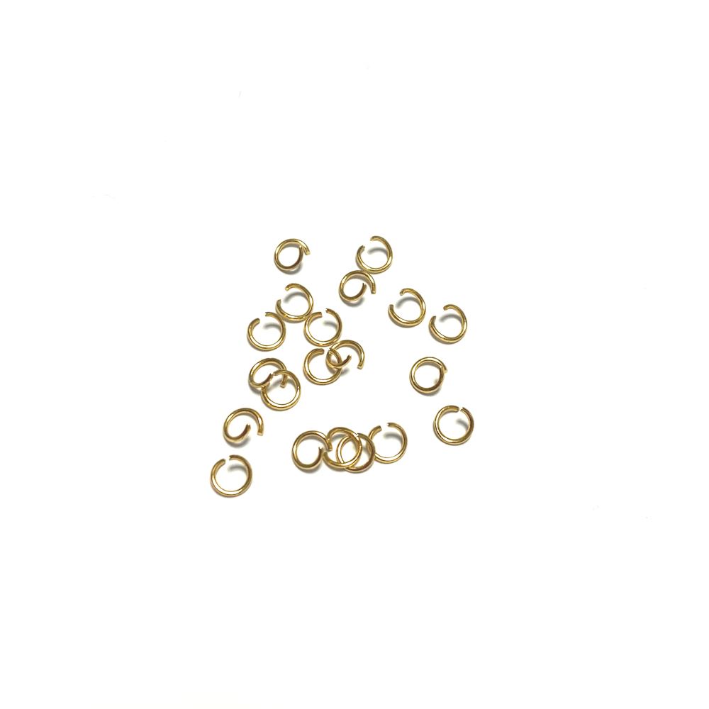 Anellini tondi apribili colore oro 5 mm