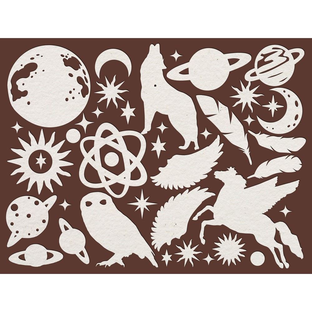 Art Paper Shapes laser cut - Cosmos