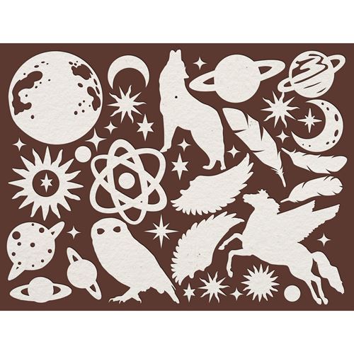 Art Paper Shapes laser cut - Cosmos