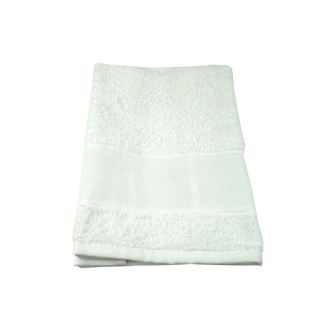 Asciugamano Ospite Emma da Ricamare Bianco