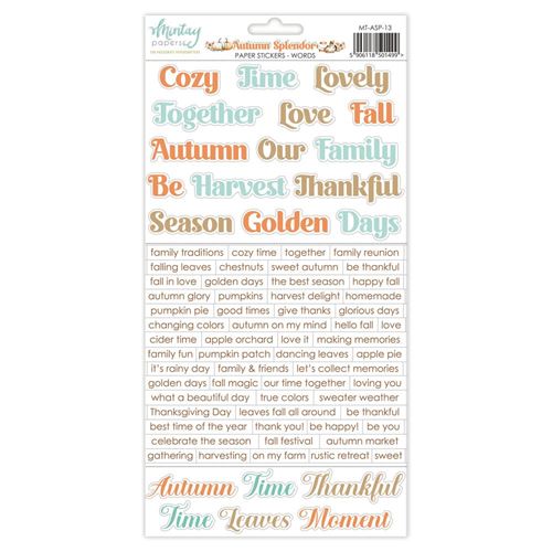 Autumn Splendor Paper Stickers Words