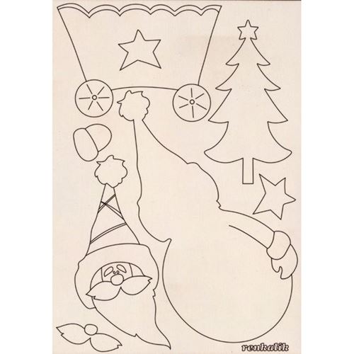 Babbo Natale Carretto 3D in legno