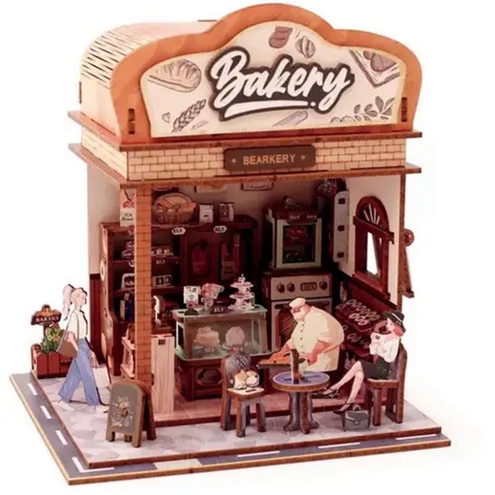Bakehouse My Little Panetteria in Miniatura 3D in legno con luci led