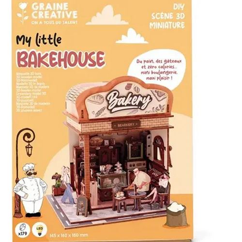 Bakehouse My Little Panetteria in Miniatura 3D in legno con luci led