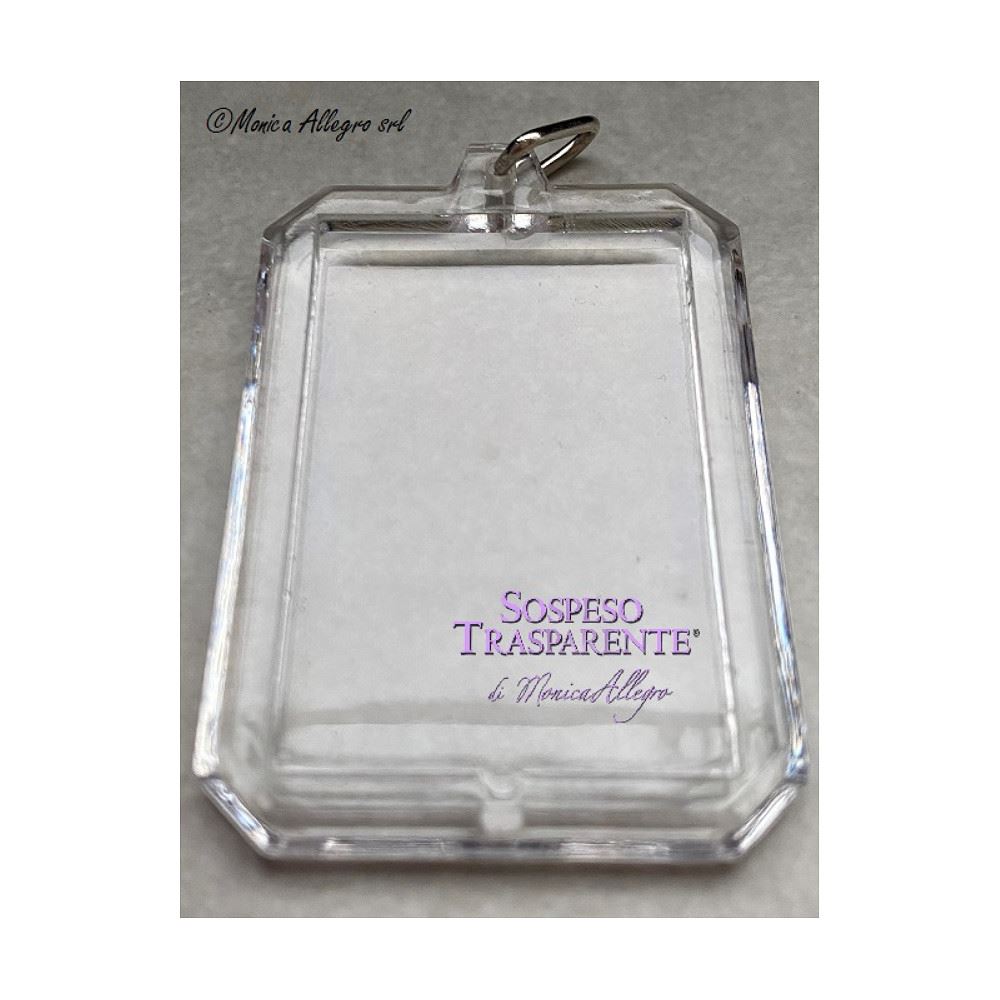 Ciondolo Croce 55x35 mm Plexiglass Specchiato Argento Ciondolo Croce 55x35 mm Plexiglass Specchiato Argento