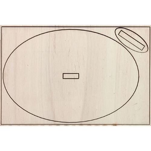 Base Ovale in legno con foro