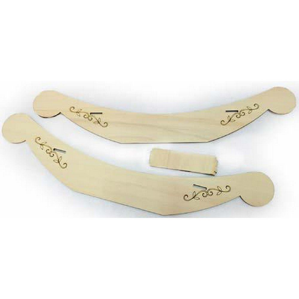 Base per cavallo a dondolo piccolo sagoma in legno