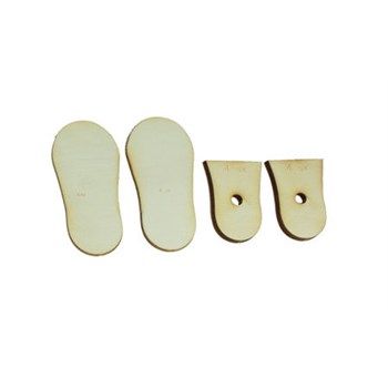 Basi in legno per piedi bambole cm 11