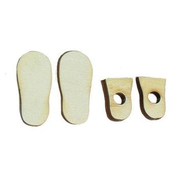 Basi in legno per piedi bambole cm 5