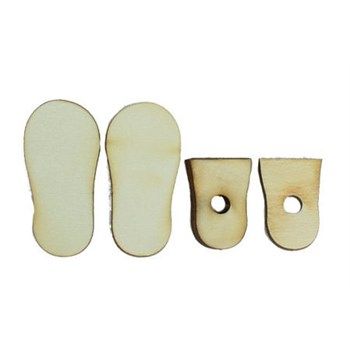 Basi in legno per piedi bambole cm 7