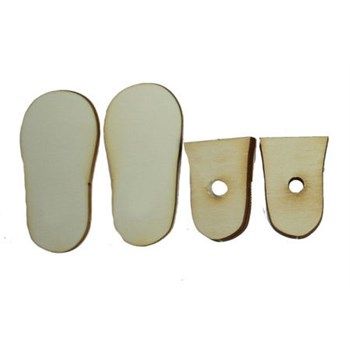 Basi in legno per piedi bambole cm 9