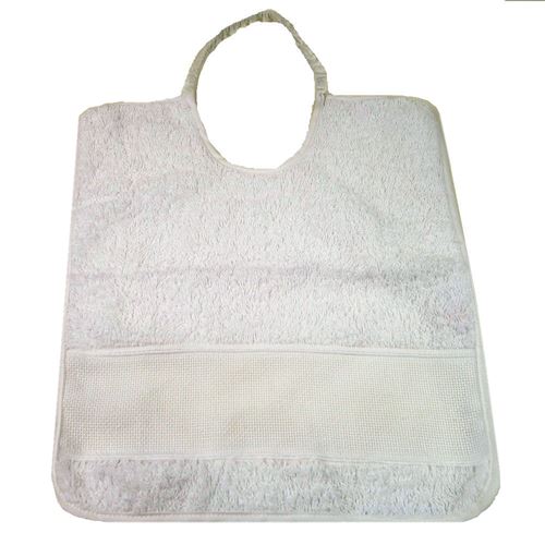 Bavaglino Ricamo Bianco con Elastico 