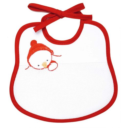 Bavaglino da Ricamare Natale con Pupazzo