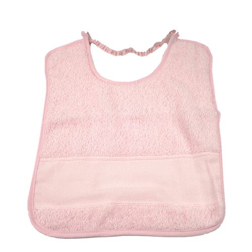 Bavaglino Ricamo Rosa con Elastico 