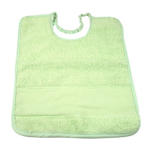 Bavaglino Ricamo Verde Tiglio con Elastico 